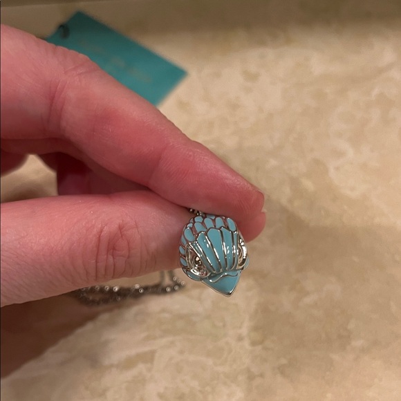 Kurt Geiger Silver and Blue Enamel Eagle Head Necklace and Earrings Bundle - Picture 4 of 7